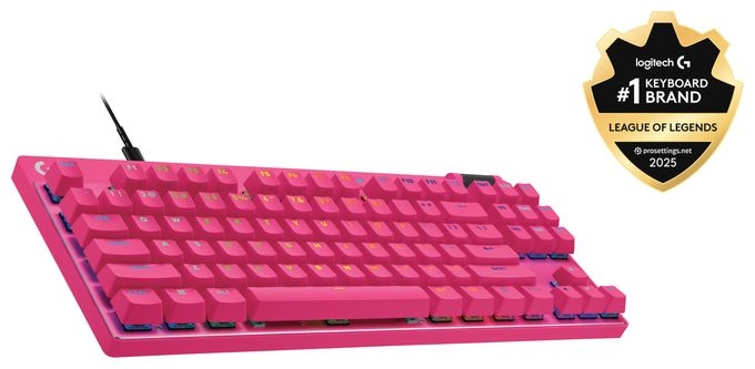 LED Gaming Tastatur USB  Pro X TKL Rapid (Pink) 