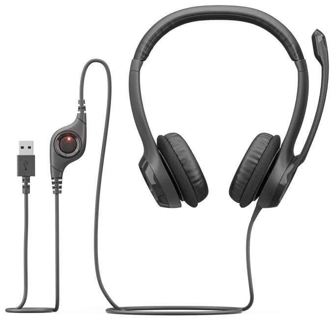 Ohraufliegender Kopfhörer Kabelgebunden USB Typ-A  H390 (Schwarz) 