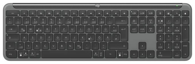 Büro Tastatur RF Wireless + Bluetooth 2.4 GHz  K950 Signature Slim (Graphit) 