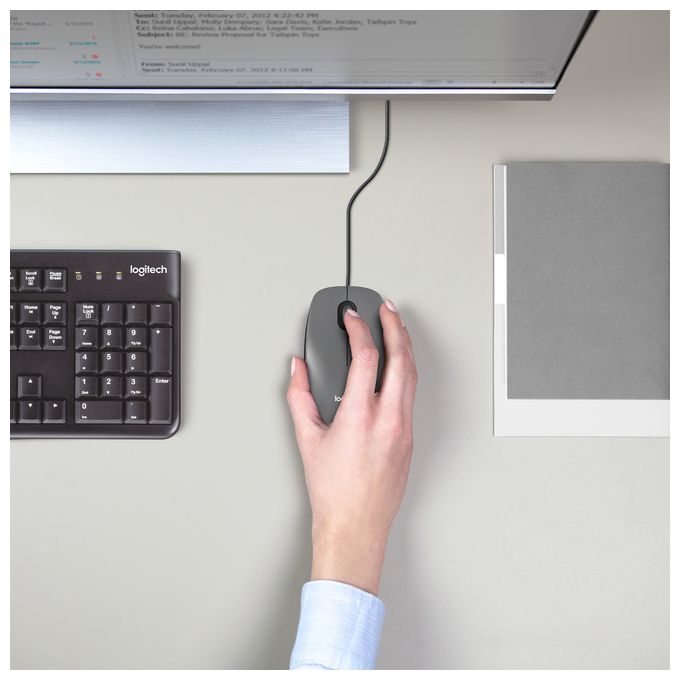 1000 DPI Büro Maus Optisch  M100 (Schwarz) 
