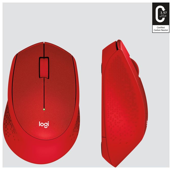 1000 DPI Büro Maus Mechanisch  M330 Silent Plus (Rot) 