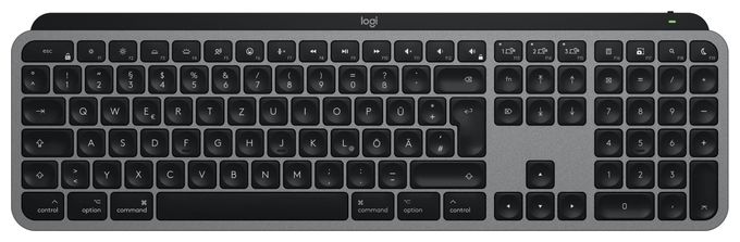 LED Büro Tastatur Bluetooth 2.4 GHz  MX Keys S for Mac (Grau) 