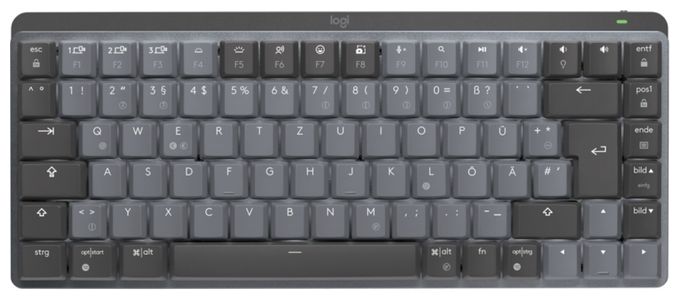 LED Büro Tastatur RF Wireless + Bluetooth 2.4 GHz  MX Mini Mechanical (Graphit) 