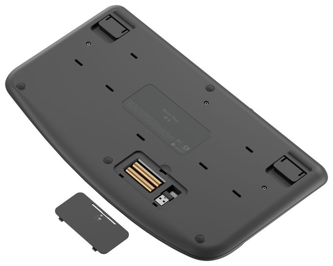 Büro Tastatur RF Wireless + Bluetooth 2.4 GHz  Wave Keys (Graphit) 
