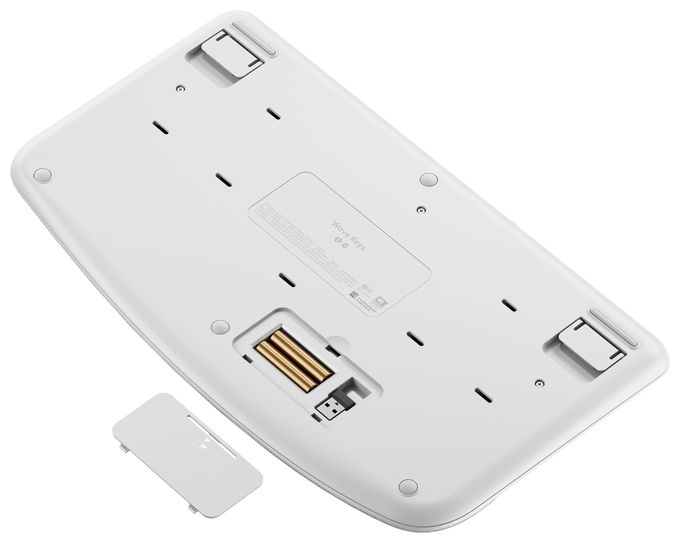 Büro Tastatur RF Wireless + Bluetooth 2.4 GHz  Wave Keys (Weiß) 