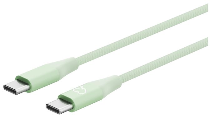 0,48 Gbit/s Stecker Rundkabel USB C auf USB C bis 60 W 1,5 m  Premium Ladekabel (Mint) 