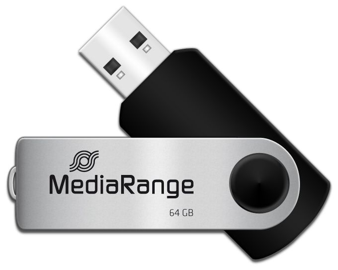 USB Type-A / Micro-USB Stick 64 GB  MR912 (Schwarz, Silber) 