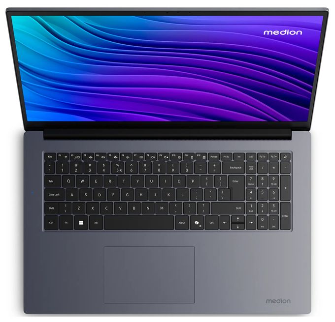 Full HD Notebook 43,9 cm (17.3 Zoll) 1920 x 1080 Pixel 128 GB SSD Windows 11 Home in S mode Intel® N max. 3,4 GHz  Avantum 17 E1i MD600001 (Grau) 