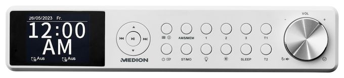 Bluetooth DAB+, PLL, UKW Radio Uhr  Life P66750 (Weiß) 