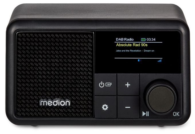 Bluetooth DAB+, UKW Radio Tragbar IPX1  Life S66822 (Schwarz) 