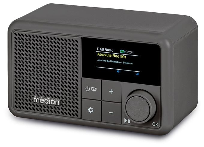 Bluetooth DAB+, UKW Radio Tragbar IPX1  Life S66822 (Grau) 
