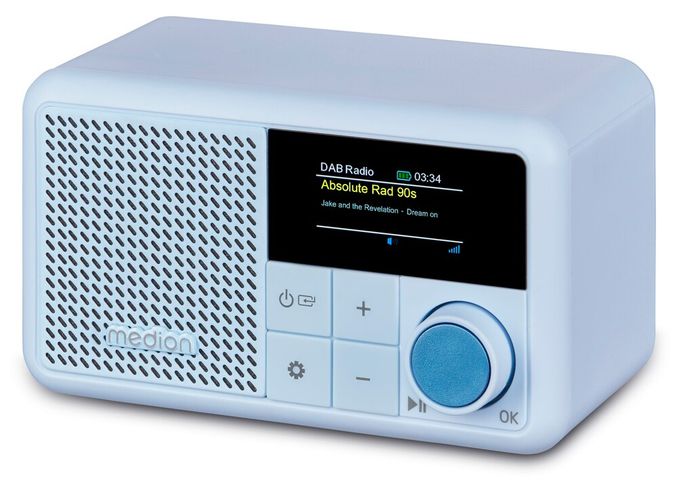 Bluetooth DAB+, UKW Radio Tragbar IPX1  Life S66822 (Aqua-Farbe) 
