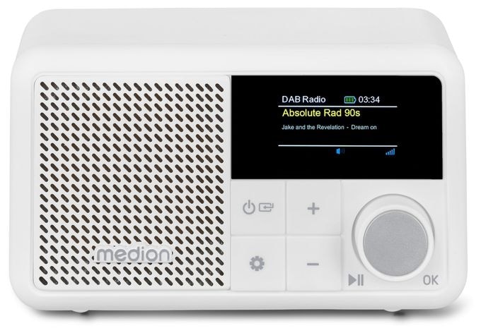 Bluetooth DAB+, UKW Radio Tragbar IPX1  Life S66822 (Weiß) 