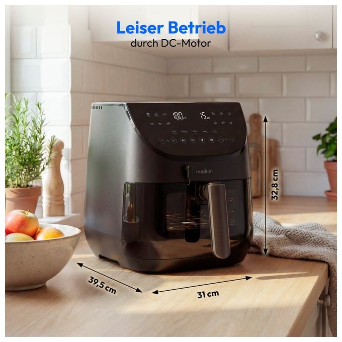 Heißluftfritteuse 6,6 l  Life X20 XL MD13060 (Schwarz) 