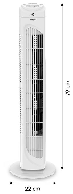Turmventilator Stand 61 dB  Life E11TF (Weiß) 