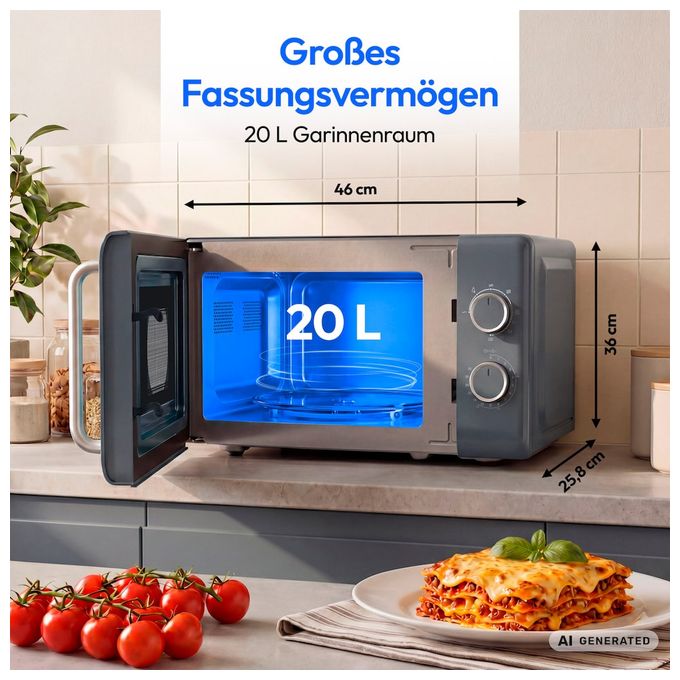 Standgeräte Solo 800 W Größe: klein 5 Stufen Grill  MD100119 (Grau) 