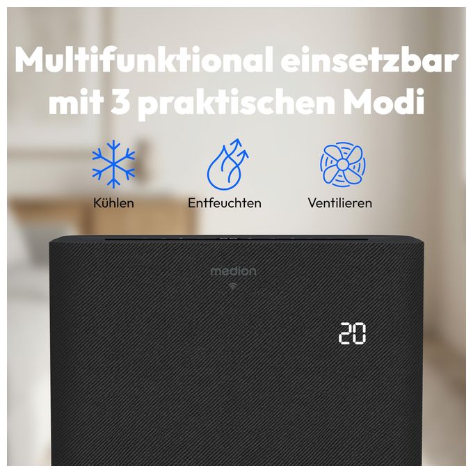 mobile Klimaanlage EEK: A  MD100139 (Schwarz) 