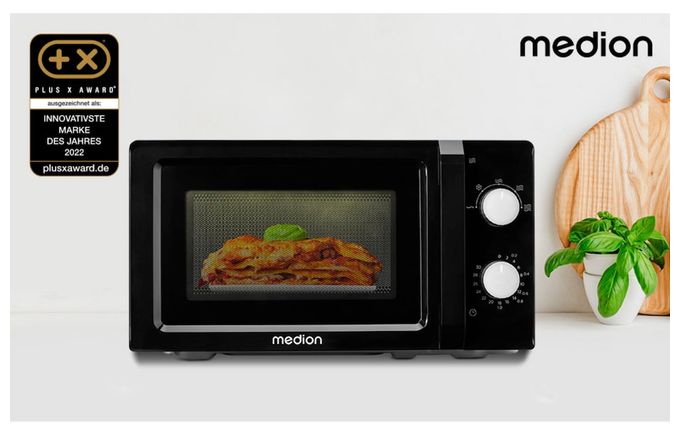 Freistehende Mikrowelle 700 W Größe: klein 5 Stufen  MD11475 (Schwarz) 