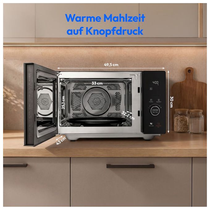 Freistehende Mikrowelle 900 W Größe: mittel 10 Stufen Grill  MD12041 (Schwarz) 
