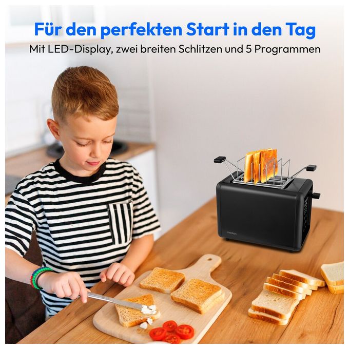 Toaster 850 W 2 Scheibe(n) 7 Stufen  MD12102 (Schwarz) 