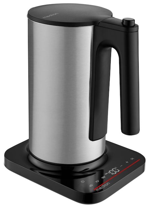1,5 l Wasserkocher 2200 W  MD12106 (Schwarz, Edelstahl) 