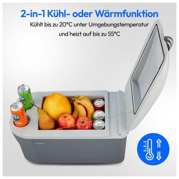 16 l Kühlbox 57 W  MD13100 (Grau, Weiß) 
