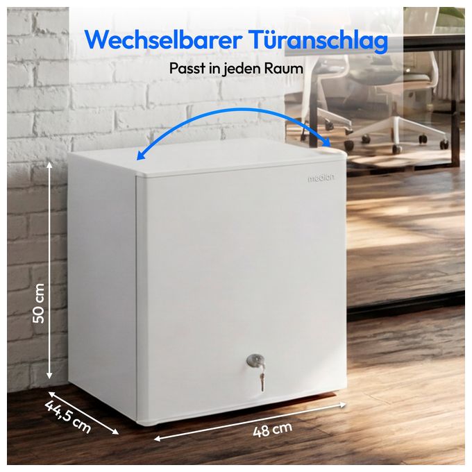 42 l / 37 l Tischkühlschrank EEK: E 80 kWh Jahr  MD370001 (Weiß) 