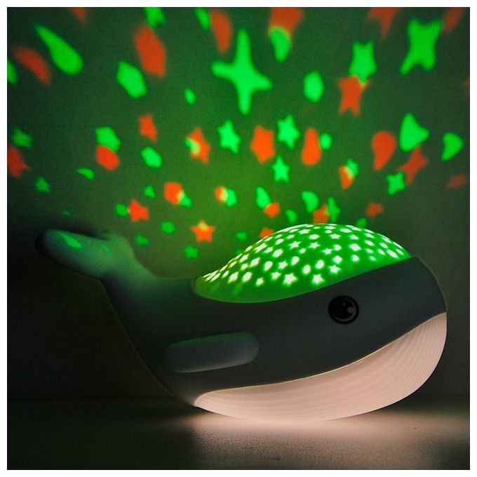 Blau, Grün, Rot, Warmweiß Batterie/Akku MegaLight Willy Whale Nachtlicht 