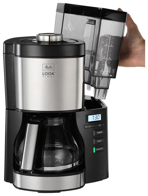15 Tassen Filterkaffeemaschine  1025-08 Look V Timer (Schwarz, Silber) 