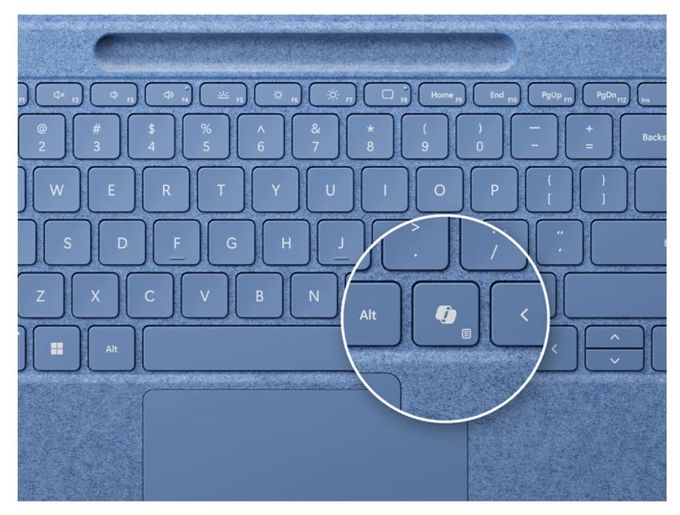 für Microsoft Surface Pro (11th Edition), Surface Pro 10 for Business, Surface Pro 9, Surface Pro 8, Surface Pro X  Pro Flex Keyboard mit Slim Pen (Blau) 
