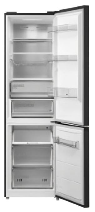 256 l / 122 l Kühl-Gefrierkombi freistehend NoFrost 113 kWh Jahr  MDRB521MGA28O (Schwarz) 