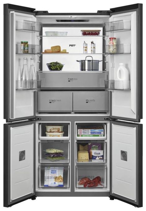 Side-by-Side Kühl-/ Gefrierkombination French Door 345 l / 170 l 307 kWh NoFrost 1910 mm x 833 mm  MDRM706BIE70 (Blau) 