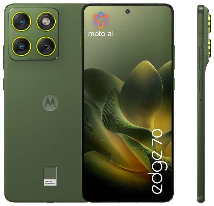 512 GB 5G Smartphone 17 cm (6.7 Zoll) Android 50 MP Dual Kamera Dual Sim WiFi 6E (PANTONE Bronze Green) Edge 70 