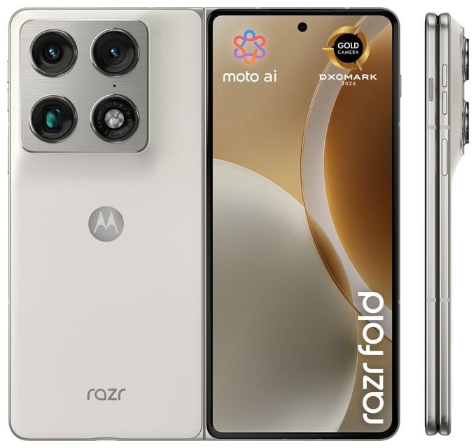 512 GB 5G Smartphone 20,6 cm (8.09") 3,8 GHz Android 50 MP Dreifach Kamera Dual Sim WiFi 7 (PANTONE Lily White) Razr Fold 