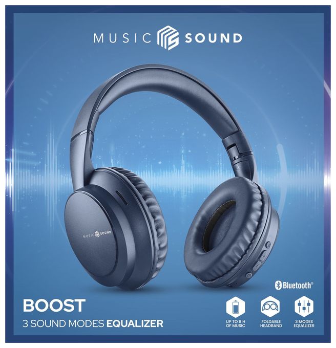 Over Ear Bluetooth Kopfhörer kabellos  Boost (Blau) 