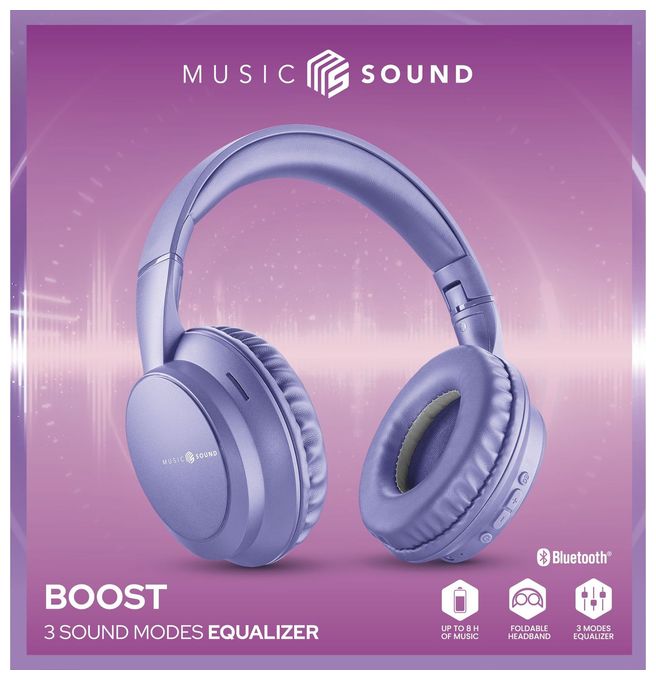 Over Ear Bluetooth Kopfhörer kabellos  Boost (Violett) 