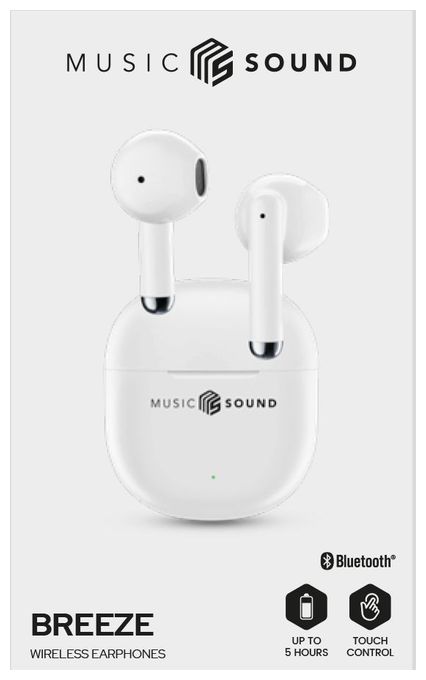 In-Ear Bluetooth Kopfhörer Kabellos TWS 4,5 h Laufzeit  Breeze (Weiß) 