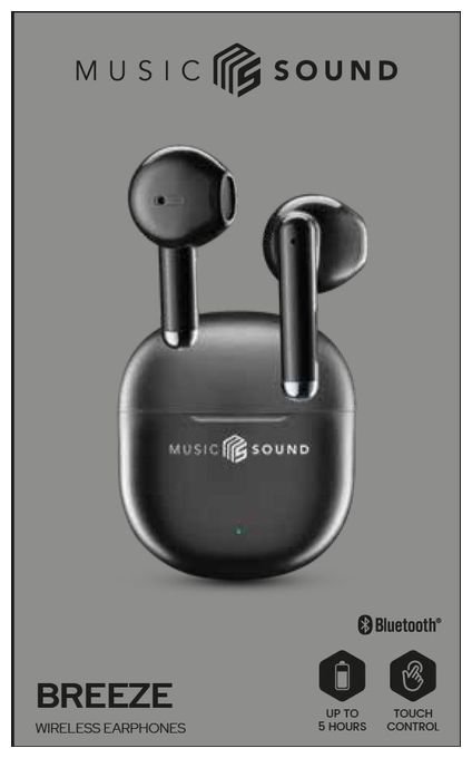 In-Ear Bluetooth Kopfhörer Kabellos TWS 4,5 h Laufzeit  Breeze (Schwarz) 