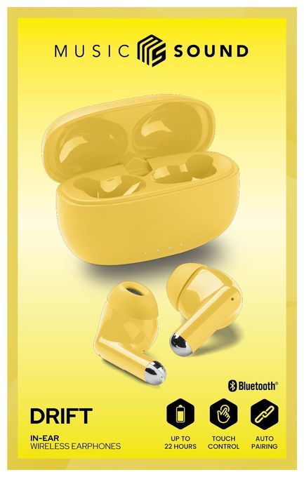 In-Ear Bluetooth Kopfhörer Kabellos TWS  Drift (Gelb) 