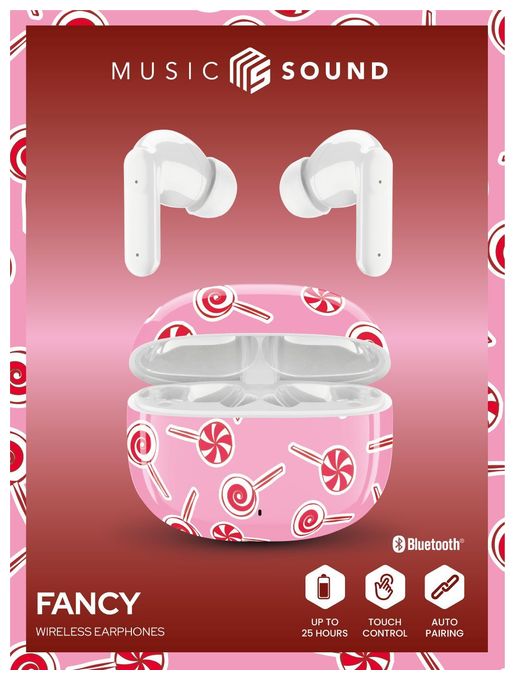 In-Ear Bluetooth Kopfhörer Kabellos TWS 5 h Laufzeit  Fancy (Pink) 