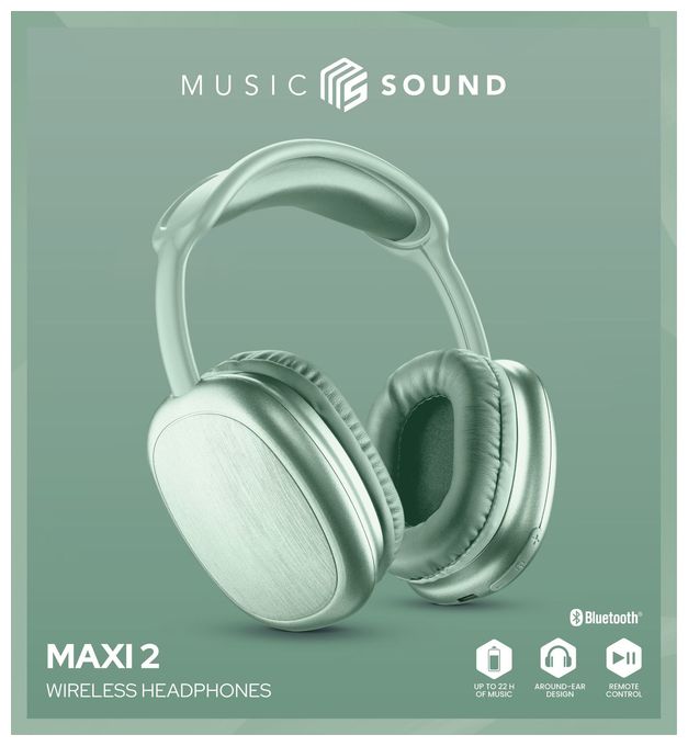 Over Ear Bluetooth Kopfhörer kabellos 22 h Laufzeit USB Typ-C  Maxi2 (Grün) 