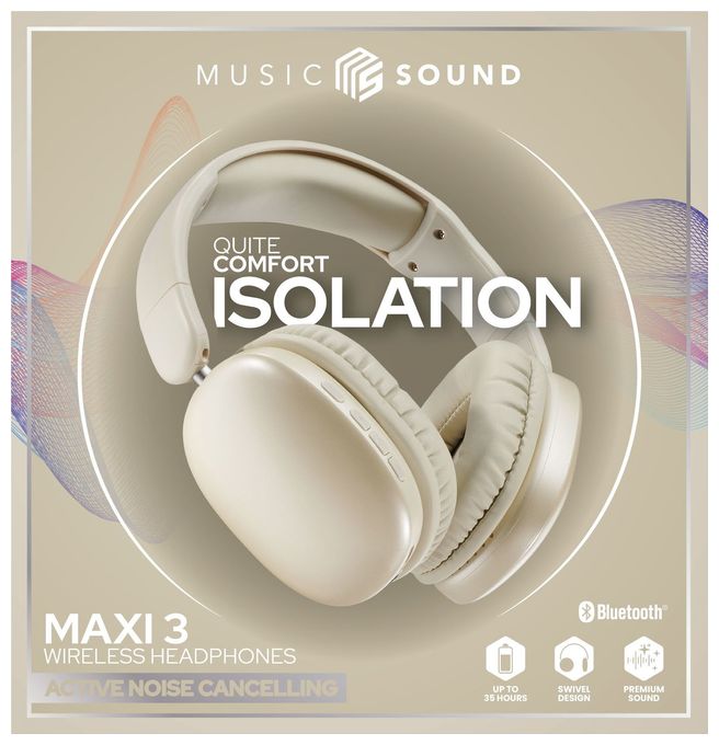 Over Ear Bluetooth Kopfhörer kabellos 27 h Laufzeit  Maxi3 (Weiß) 