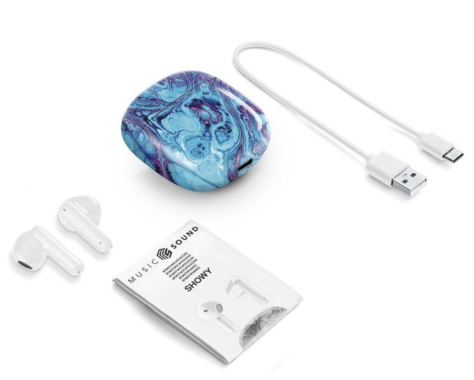 In-Ear Bluetooth Kopfhörer Kabellos TWS  Showy (Hellblau) 