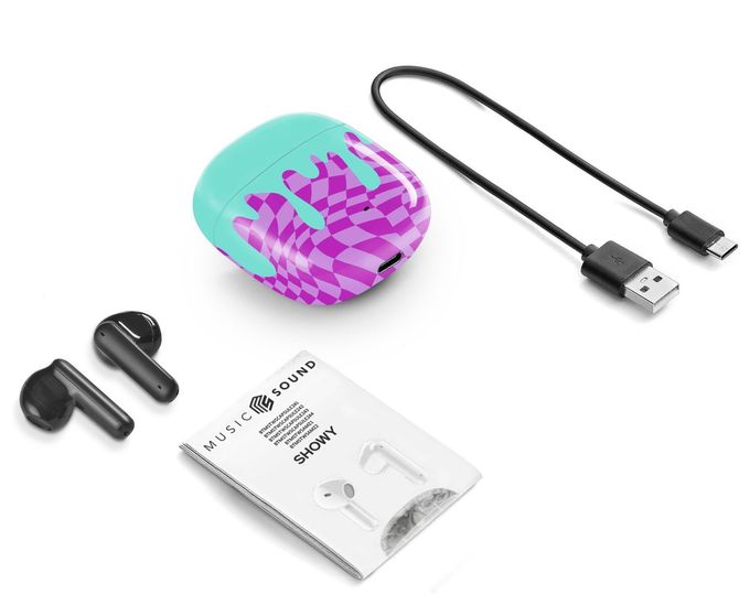 In-Ear Bluetooth Kopfhörer Kabellos TWS 5 h Laufzeit  Showy (Mehrfarbig) 