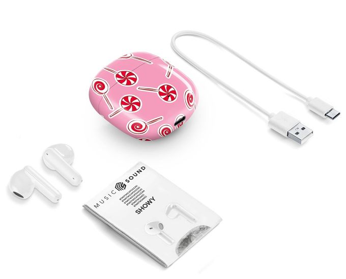 In-Ear Bluetooth Kopfhörer Kabellos TWS 5 h Laufzeit  Showy (Pink) 