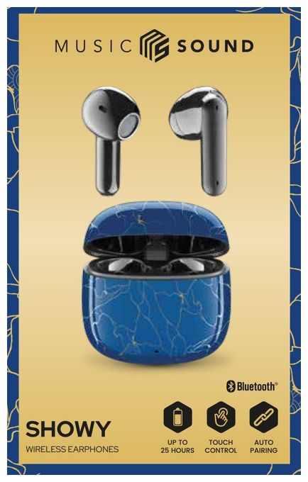 In-Ear Bluetooth Kopfhörer Kabellos TWS 5 h Laufzeit  Showy (Blau) 