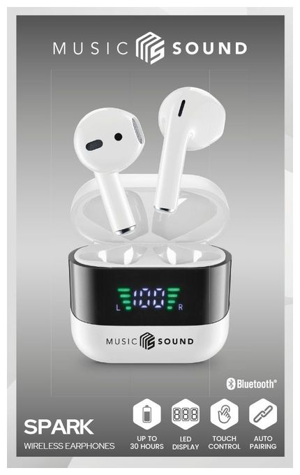 In-Ear Bluetooth Kopfhörer Kabellos TWS 6 h Laufzeit  Spark (Weiß) 