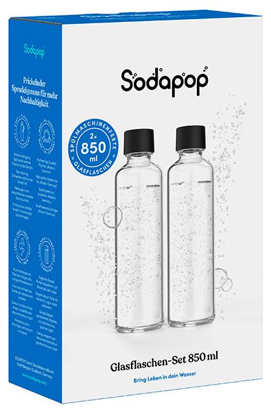 Glas Karbonisiererflasche 850 ml Logan 10028180 Logan Glasflaschen-Set 2x 850ml 