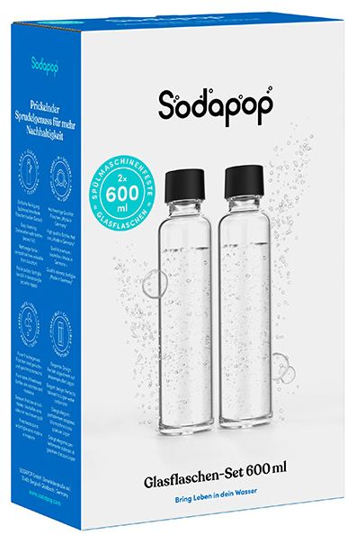 Glas Karbonisiererflasche 600 ml Logan 10028181 Logan 2x 600 ml Glassbottle 