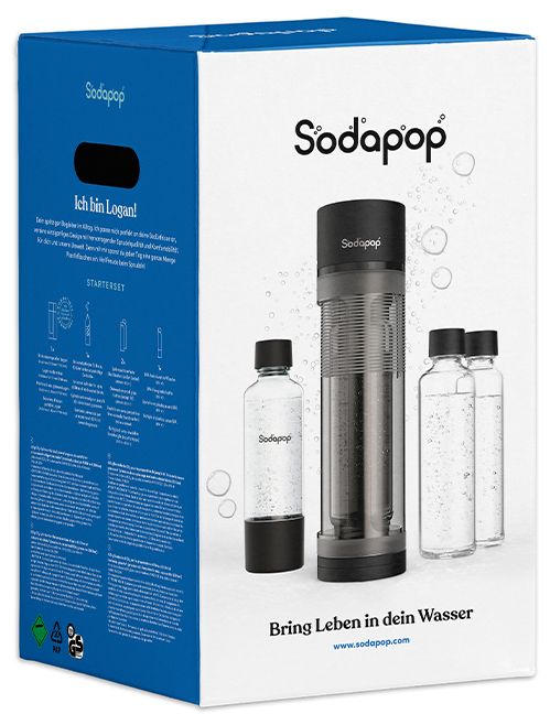 Wassersprudler (Schwarz, Transparent) Logan 